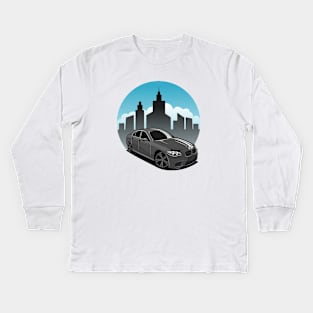 black BMW car Kids Long Sleeve T-Shirt